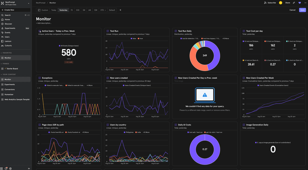Track your users